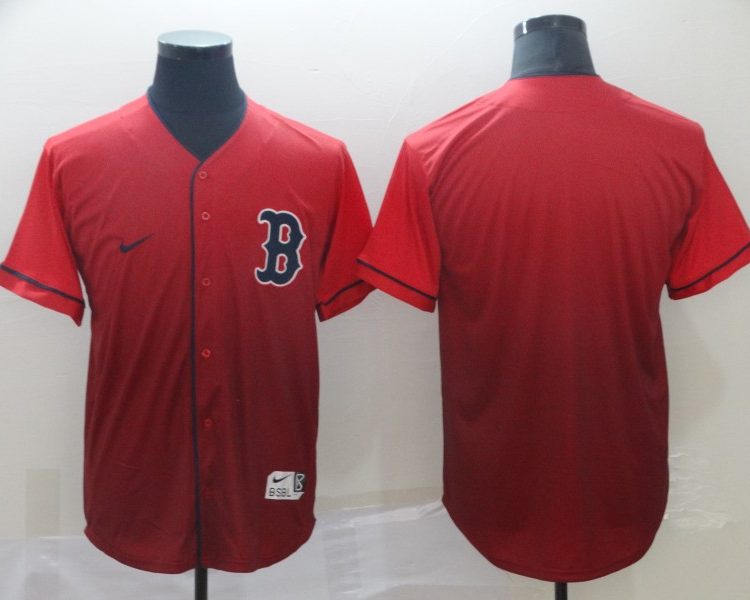 Men's Boston Red Sox Red Blank Jersey