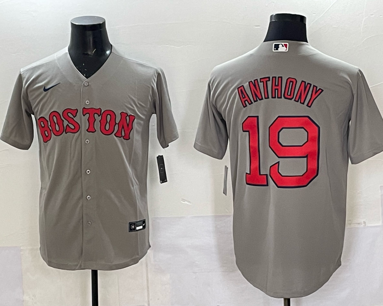 Men's Boston Red Sox Roman Anthony #19 Gray Limited Jersey