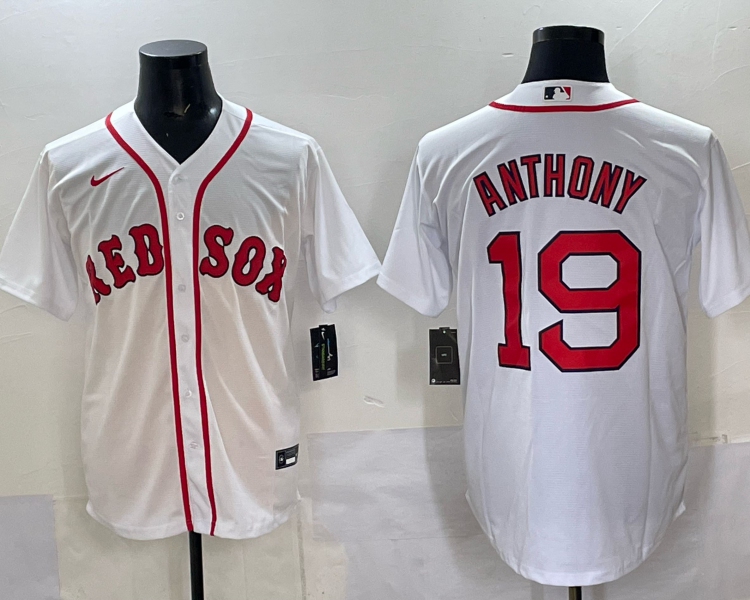 Men's Boston Red Sox Roman Anthony #19 White Home Limited Jersey