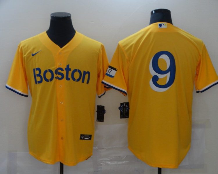 Men's Boston Red Sox Ted Williams #9 Gold City Connect Jersey