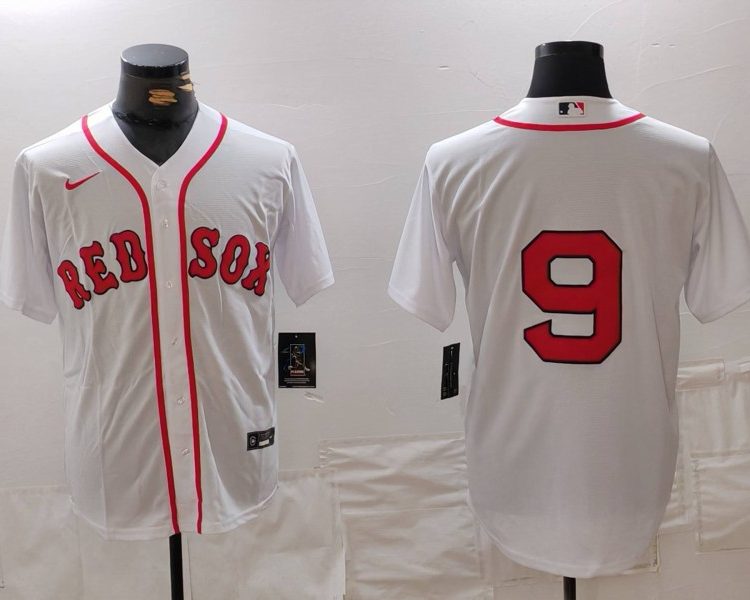 Men's Boston Red Sox Ted Williams #9 White Jersey