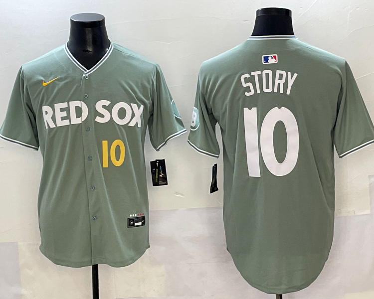 Men's Boston Red Sox Trevor Story #10 Gray 2025 City Connect Limited Jersey