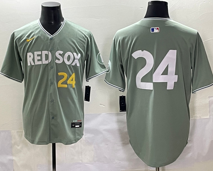 Men's Boston Red Sox Trevor Story #24 Gray 2025 City Connect Limited Jersey