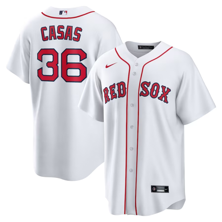 Men's Boston Red Sox Triston Casas #36 White Home Jersey