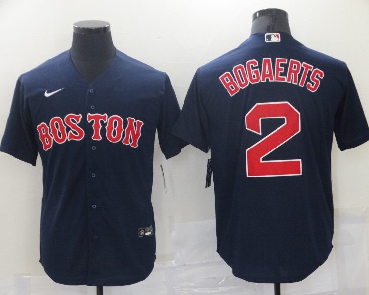 Men's Boston Red Sox Xander Bogaerts #2 Navy Baseball Jersey