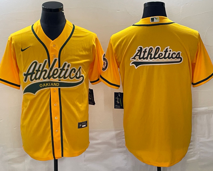Men's Oakland Athletics Gold Jersey Joint Edition