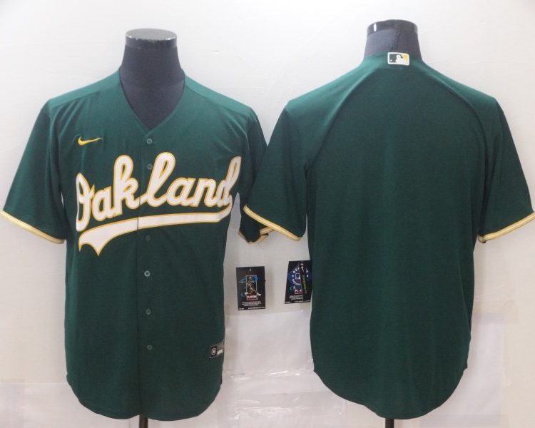 Men's Oakland Athletics Kelly Green Alternate Blank Jersey