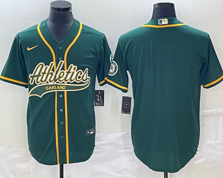 Men's Oakland Athletics Kelly Green Blank Jersey Joint Edition