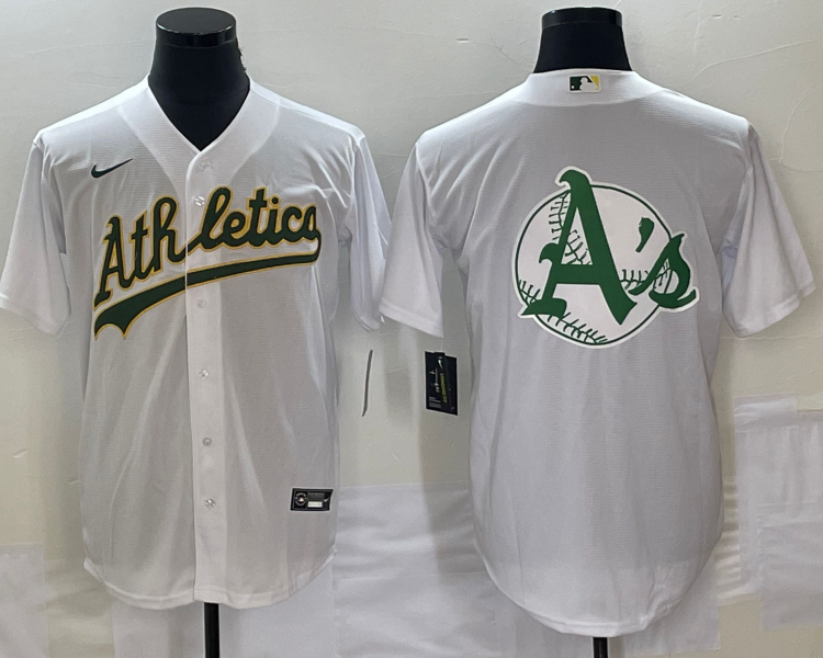 Men's Oakland Athletics White Home Team Jersey