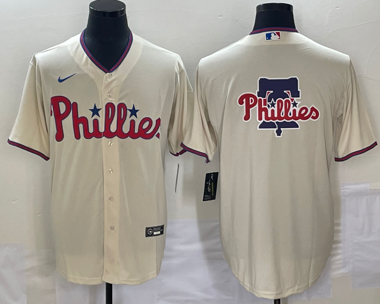 Men's Philadelphia Phillies Beige Team Jersey