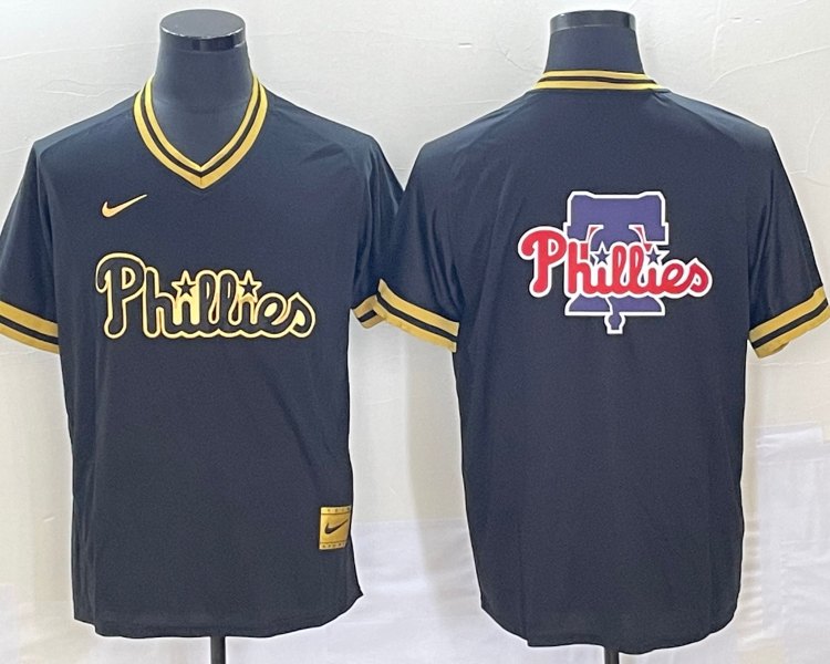 Men's Philadelphia Phillies Black Team Jersey