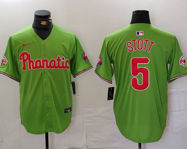 Men's Philadelphia Phillies Bryson Stott #5 Green Limited Jersey