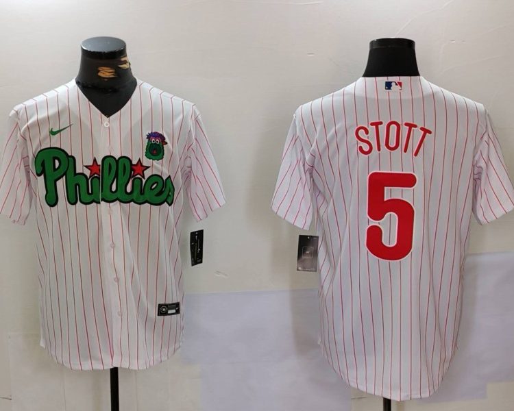 Men's Philadelphia Phillies Bryson Stott #5 White Limited Jersey