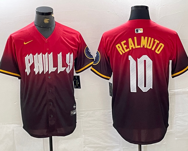 Men's Philadelphia Phillies J.T. Realmuto #10 Red 2024 City Connect Limited Jersey