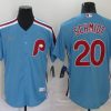 Men's Philadelphia Phillies Mike Schmidt #20 Blue Baseball Jersey