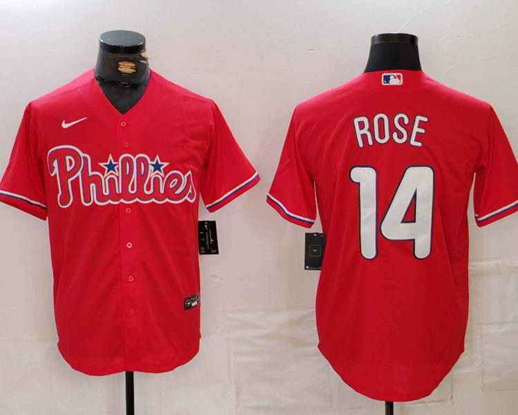 Men's Philadelphia Phillies Pete Rose #14 Red Limited Jersey