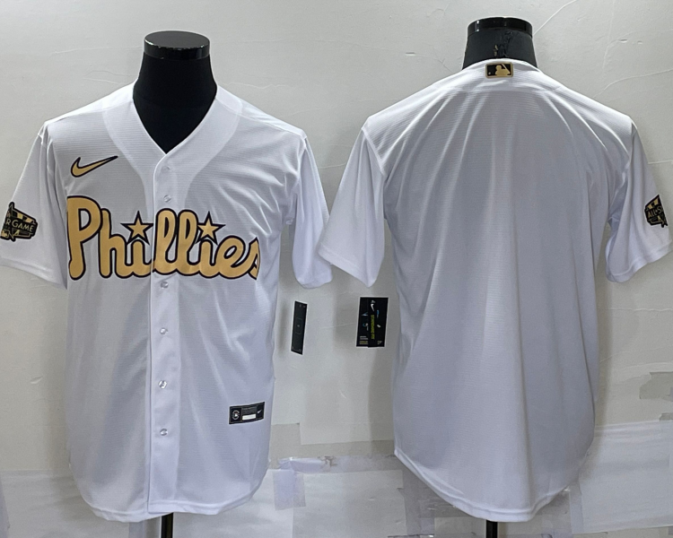 Men's Philadelphia Phillies White Blank Jersey