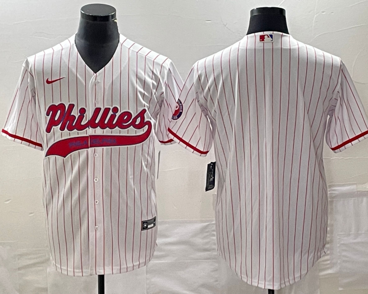 Men's Philadelphia Phillies White Home Blank Jersey Joint Edition