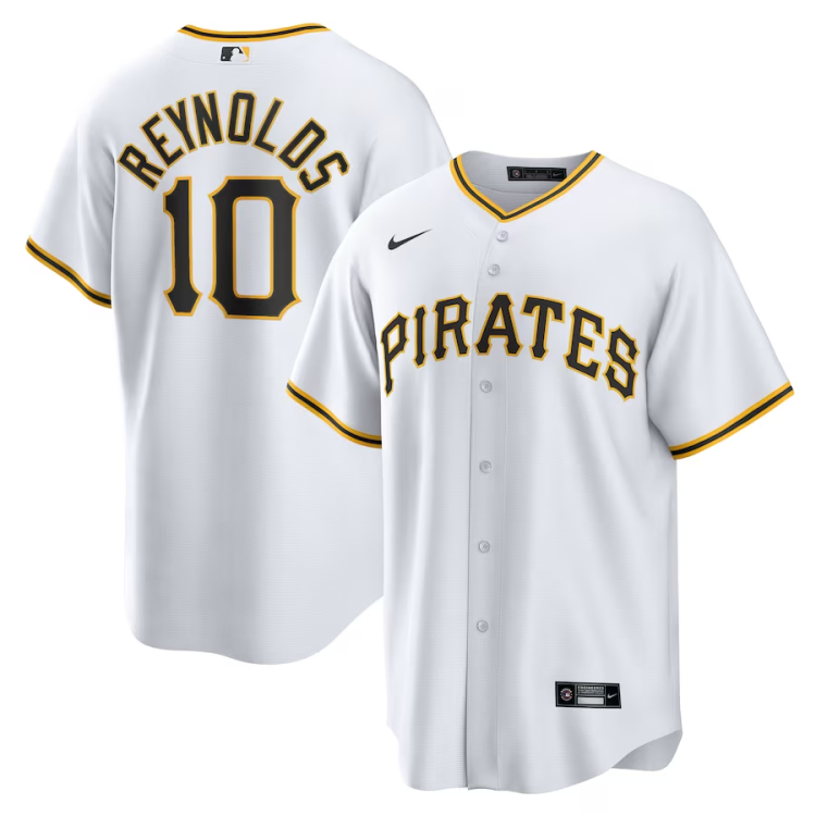 Men's Pittsburgh Pirates Bryan Reynolds #10 White Jersey