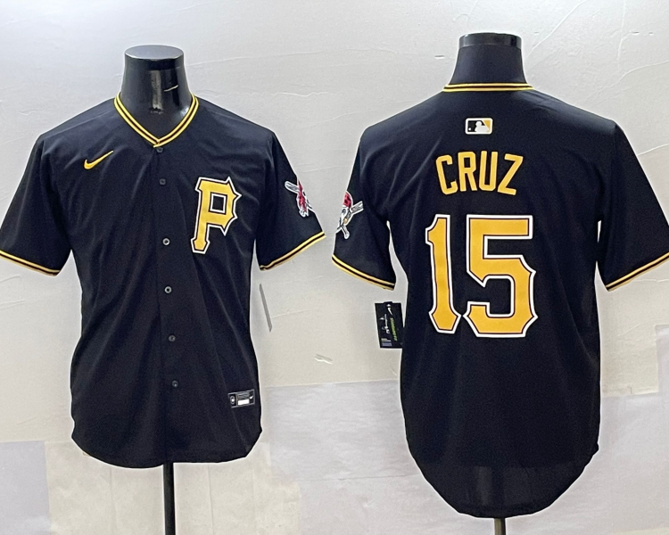 Men's Pittsburgh Pirates Oneil Cruz #15 Black Limited Jersey
