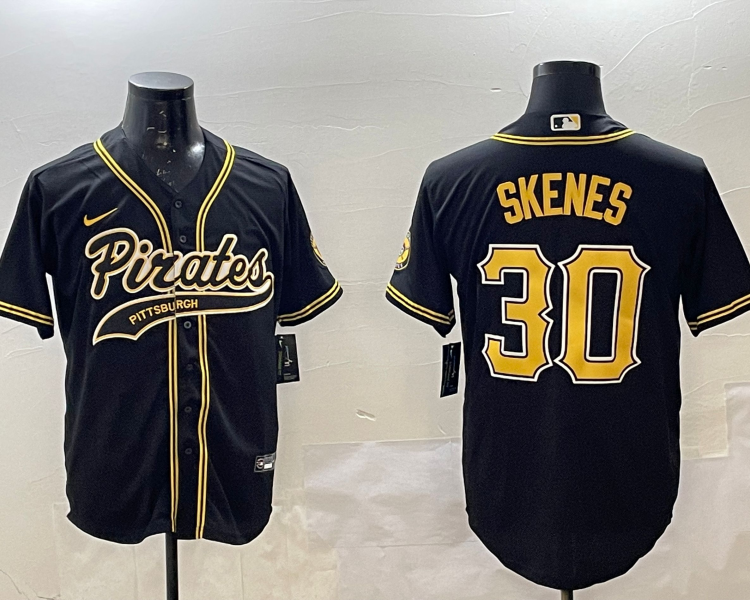 Men's Pittsburgh Pirates Paul Skenes #30 Black Jersey