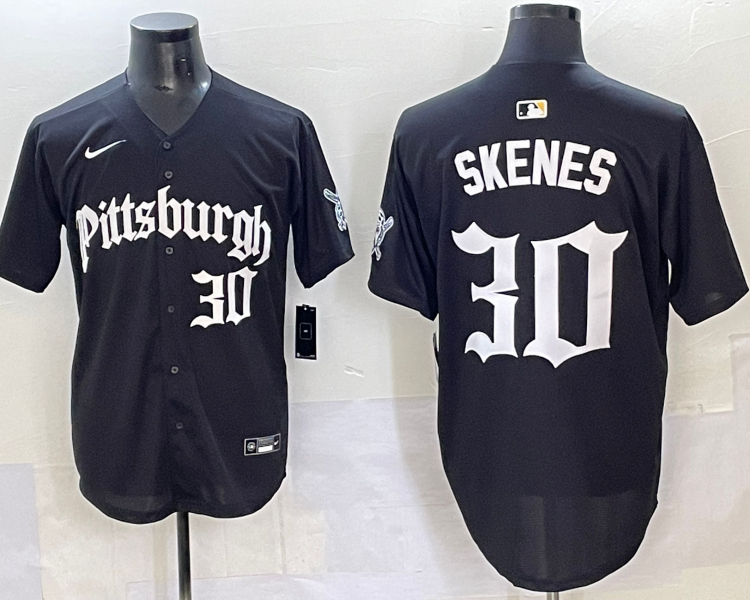 Men's Pittsburgh Pirates Paul Skenes #30 Black Jersey