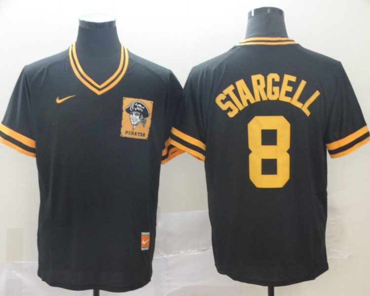 Men's Pittsburgh Pirates Willie Stargell #8 Black Jersey