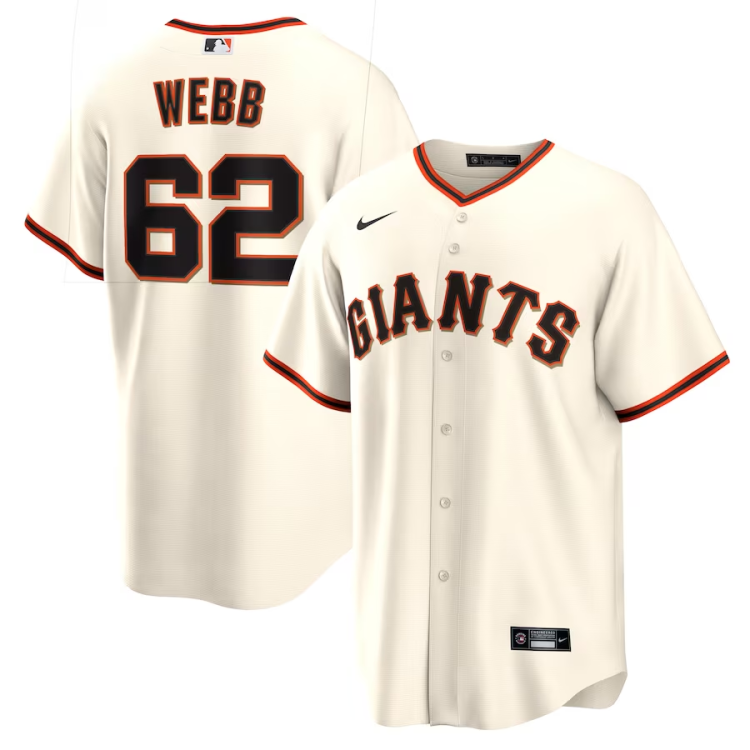 Men's San Francisco Giants Logan Webb #62 Cream Home Jersey