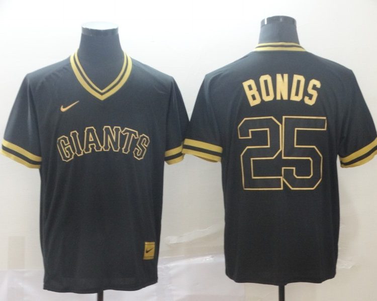 Men's San Francisco Giants Barry Bonds #25 Black Stitched Jersey