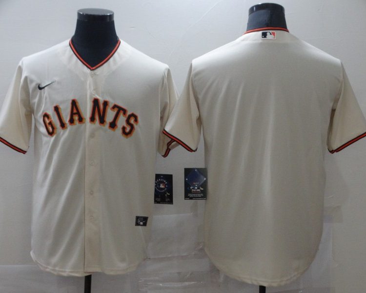Men's San Francisco Giants Cream Home Blank Jersey