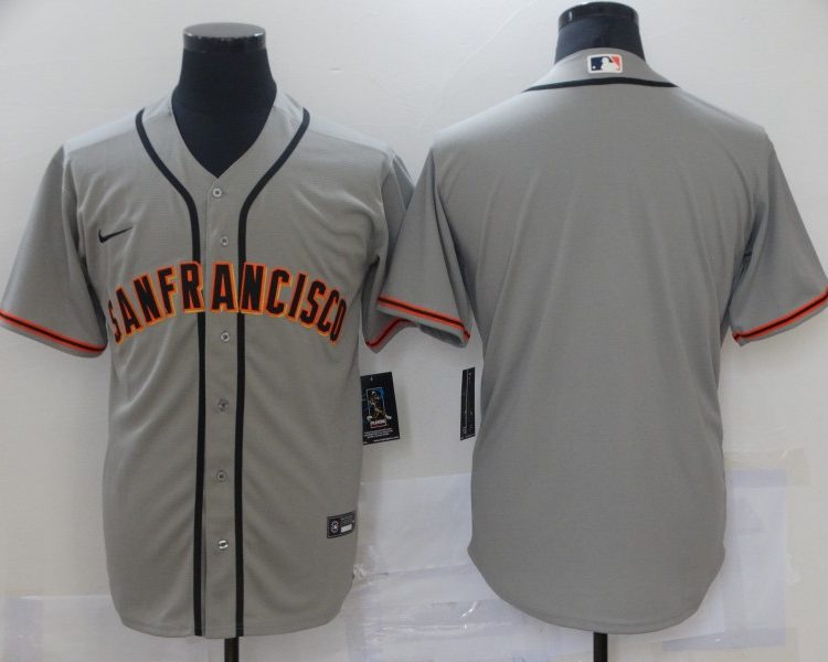 Men's San Francisco Giants Gray Blank Jersey