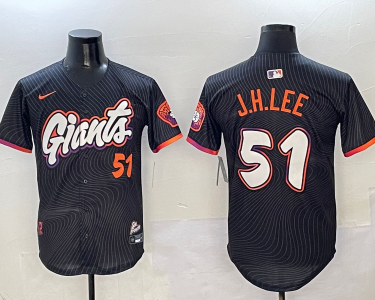 Men's San Francisco Giants Jung Hoo Lee #51 Black 2025 City Connect Limited Jersey