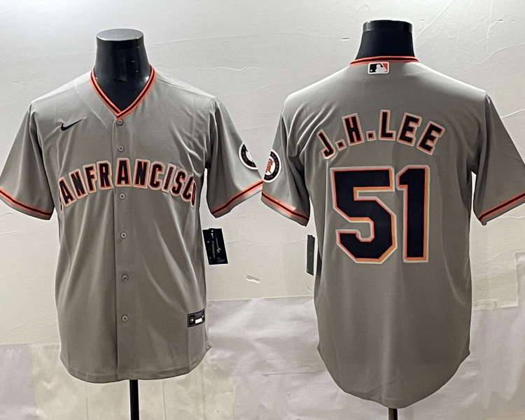 Men's San Francisco Giants Jung Hoo Lee #51 Gray Jersey