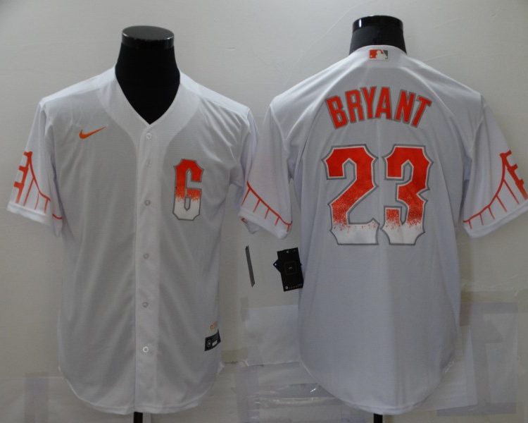 Men's San Francisco Giants Kris Bryant #23 White Baseball Jersey City Edition