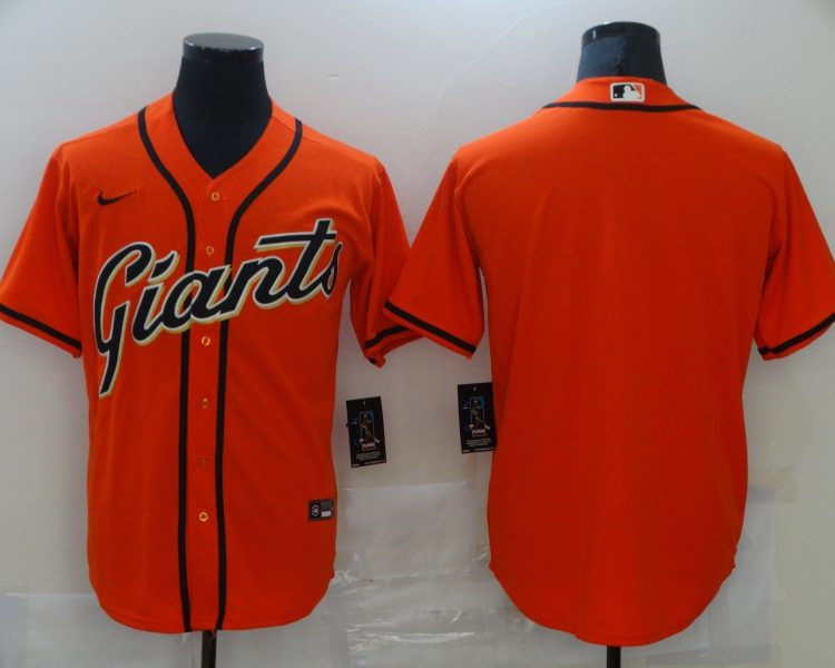 Men's San Francisco Giants Orange Blank Jersey