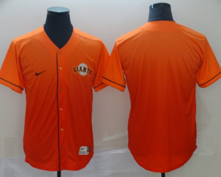 Men's San Francisco Giants Orange Blank Jersey