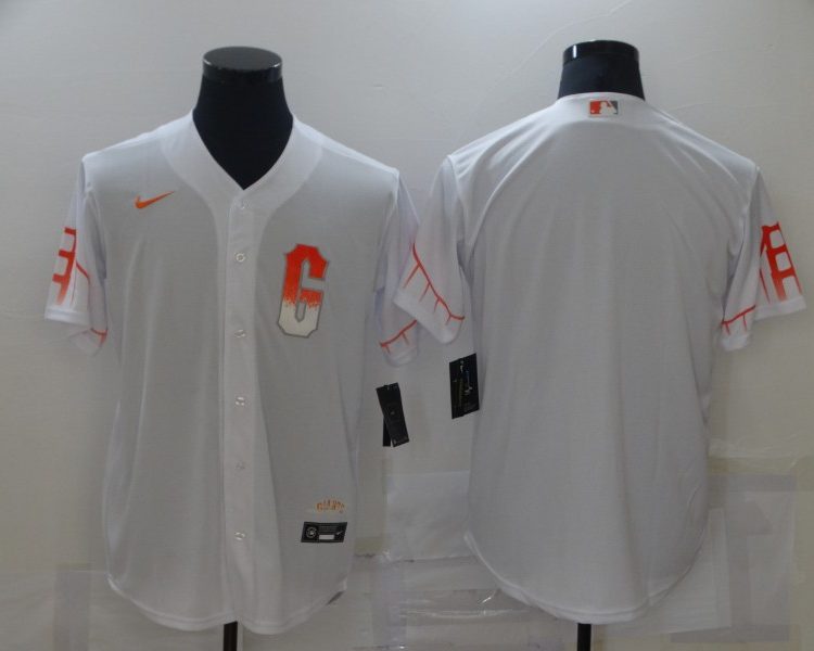 Men's San Francisco Giants White City Connect Blank Jersey