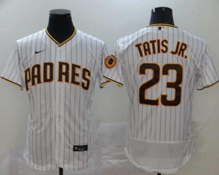 Men's San Diego Padres #23 Fernando Tatis Jr. White Stitched Jersey