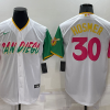 Men's San Diego Padres Eric Hosmer #30 White Stitched Jersey