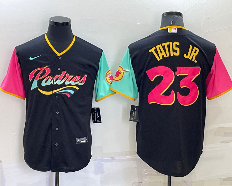 Men's San Diego Padres Fernando Tatis Jr. #23 Black City Connect Jersey