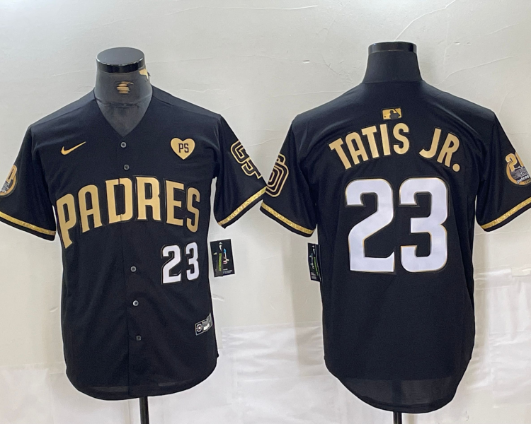 Men's San Diego Padres Fernando Tatis Jr. #23 Black Limited Jersey