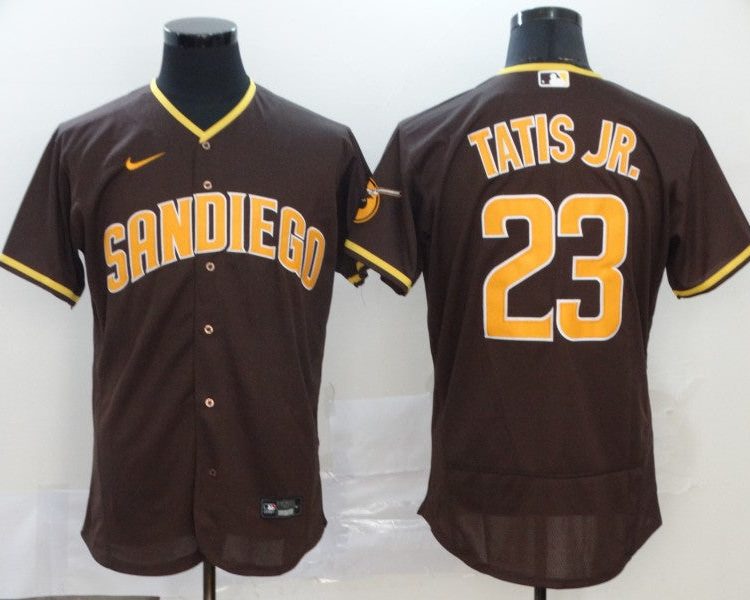 Men's San Diego Padres Fernando Tatis Jr. #23 Brown Stitched Jersey
