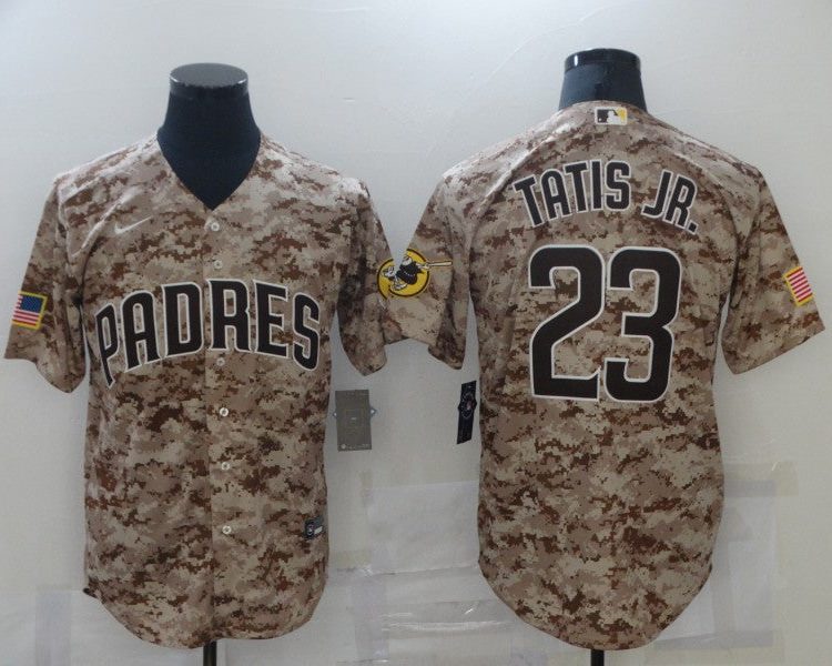 Men's San Diego Padres Fernando Tatis Jr. #23 Camouflage Stitched Jersey
