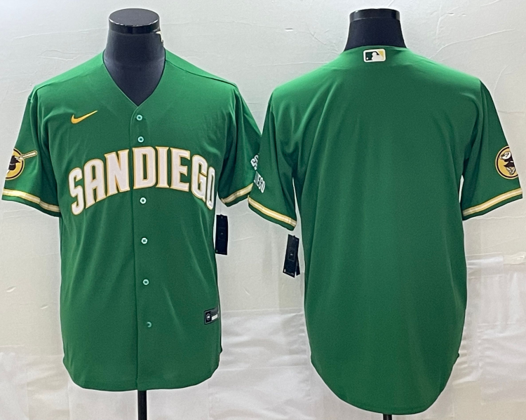 Men's San Diego Padres Green Blank Jersey