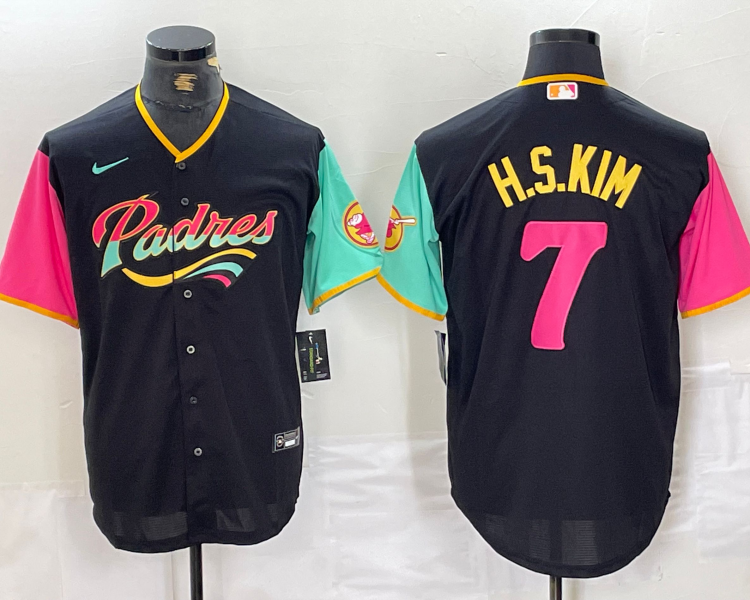 Men's San Diego Padres Ha-Seong Kim #7 Black City Connect Jersey