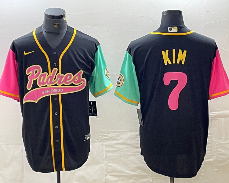 Men's San Diego Padres Ha-Seong Kim #7 White City Connect Jersey Joint Edition