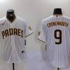 Men's San Diego Padres Jake Cronenworth #9 White Stitched Jersey