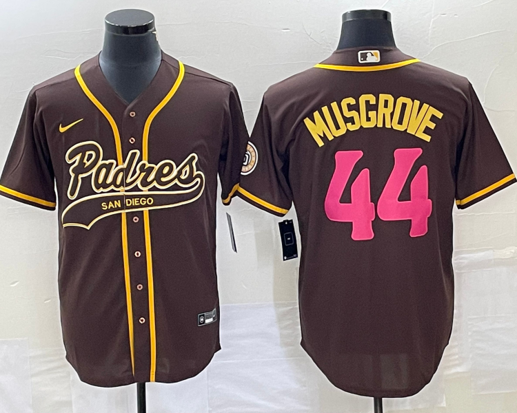 Men's San Diego Padres Joe Musgrove #44 Brown Jersey Joint Edition