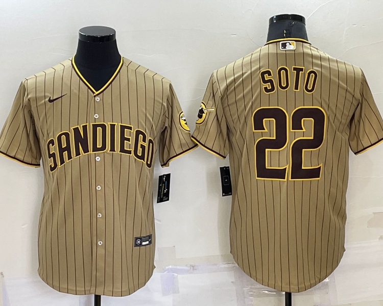 Men's San Diego Padres Juan Soto #22 Tan Jersey