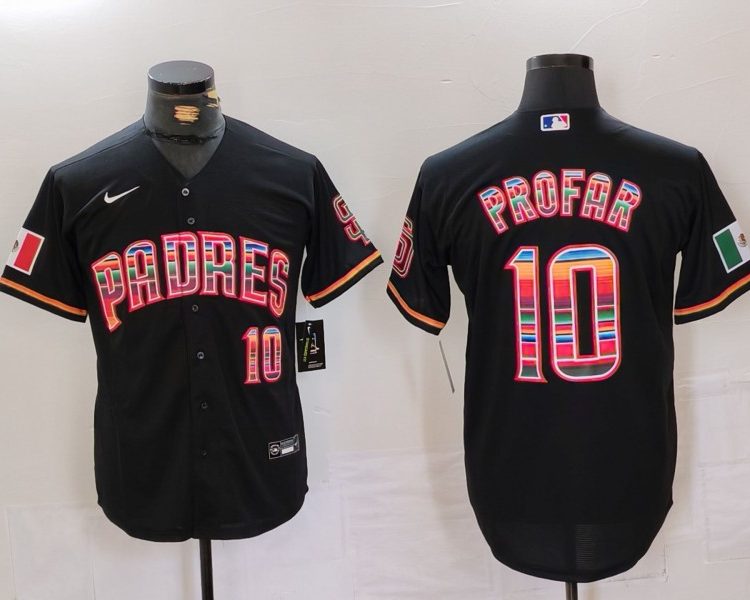 Men's San Diego Padres Jurickson Profar #10 Black Jersey